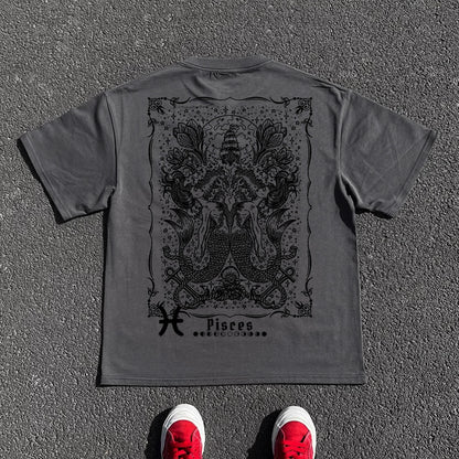 Graphic Design Oversize Short Sleeve T-Shirt WN16719