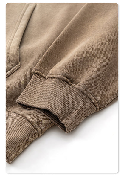 Oversize Fleece Lining Washed Pullover Hoodie WN9924