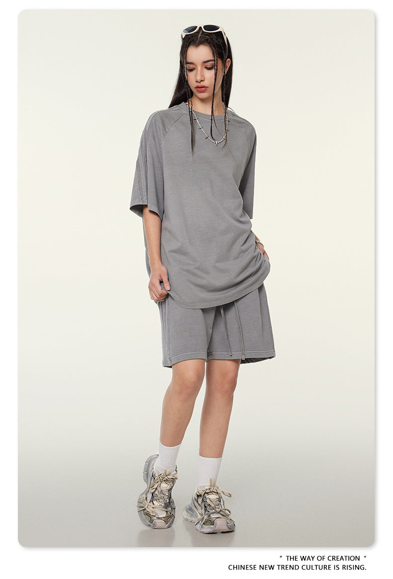Oversize Washed Short-sleeve T-shirt WN6458