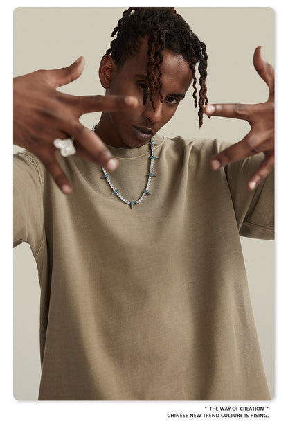 Water Washed Heavyweight Oversize Short Sleeve T-Shirt WN6077