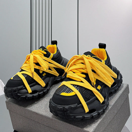 Thick-Sole Height-Increasing Dad Sneakers WN24755