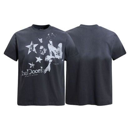 Portrait Print Short Sleeve T-Shirt WN25972