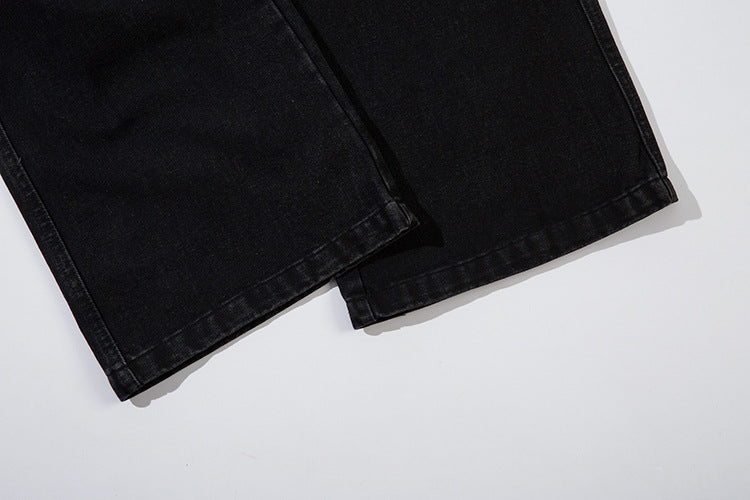 Thorn Embroidery Straight Denim Jeans WN12687