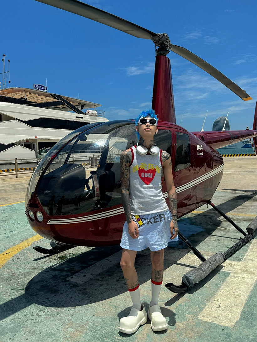 Elastic Slim Print Tank Top WN19055