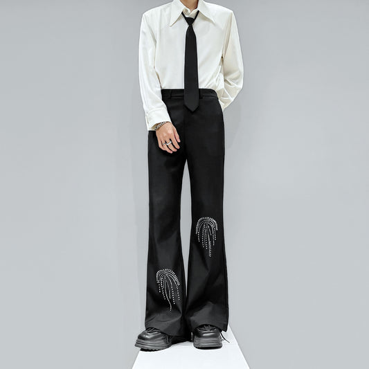Bead Embellished Flare Trousers WN23942