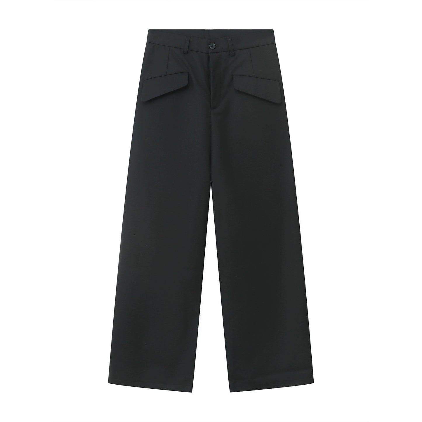 Slant Pocket Draped Straight-Leg Cleanfit Trousers WN9532