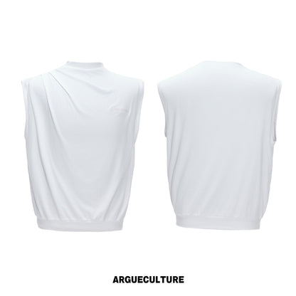 Embroidery Stretch Oversize Sleeveless T-Shirt WN26990