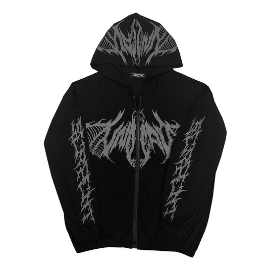 Graphic Design Oversize Lightweigt Zipper Hoodie WN15597