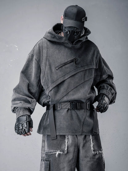 Damage Wash Denim Hoodie WN22450