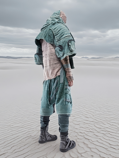 Asymmetric Pleats Deconstructed Washed Short Jacket WN21974