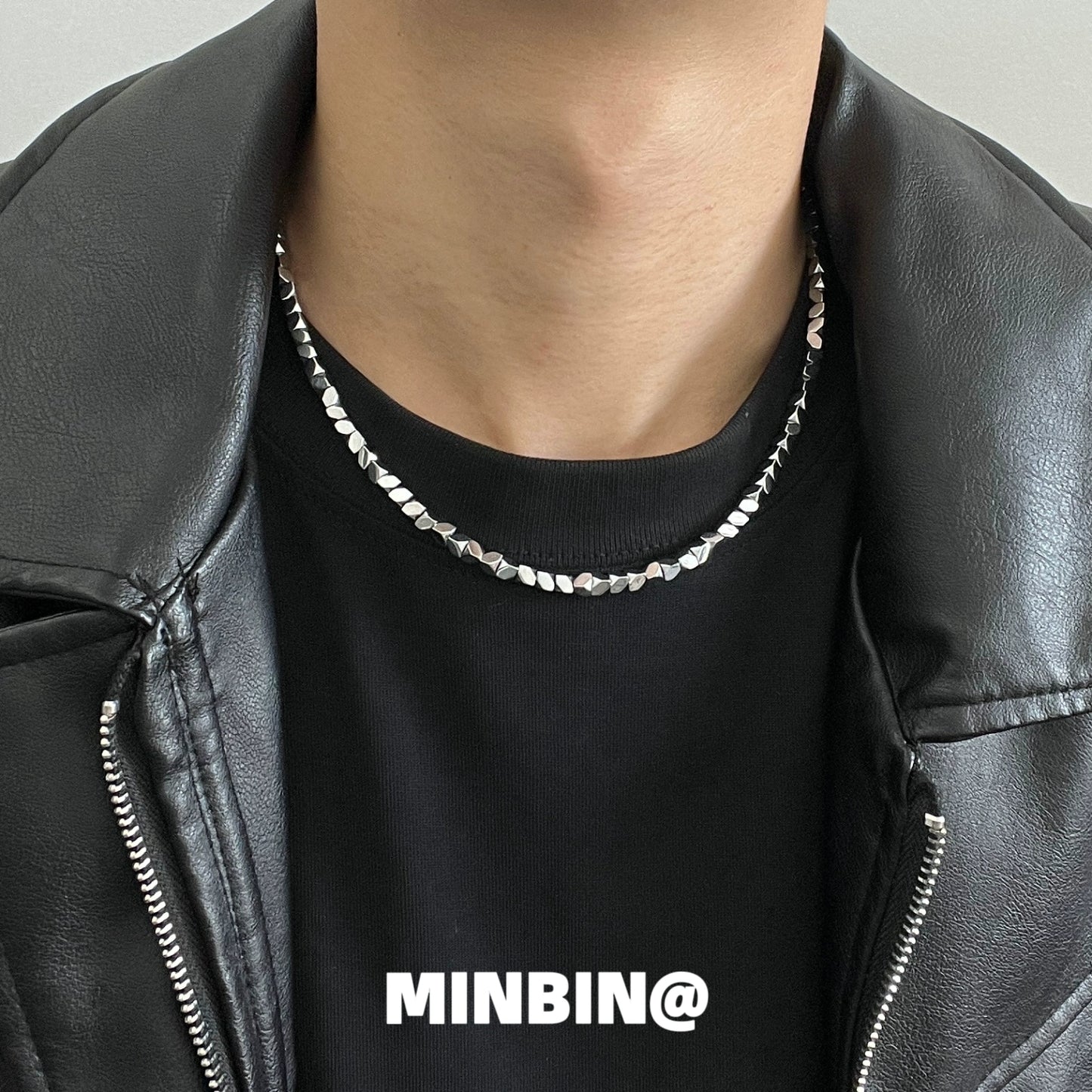 Silver Titanium Steel Necklace WN19256