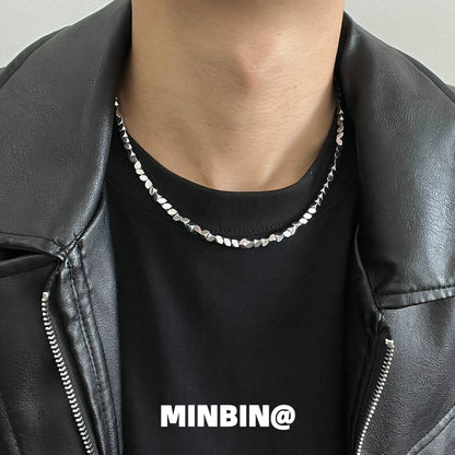 Silver Titanium Steel Necklace WN19256