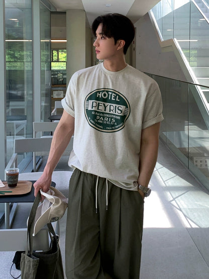 Letter Print Oversize Short Sleeve T-Shirt WN20258