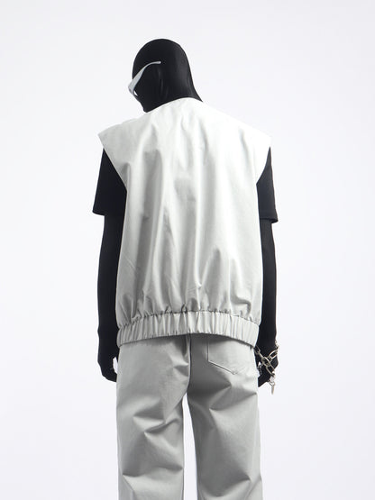 Seam Design Vest & Wide Leg Trousers Setup WN23669