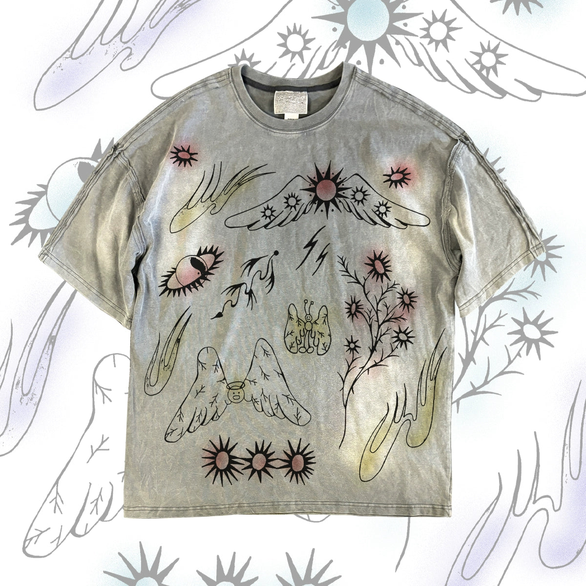 Illustration Print Short Sleeve T-Shirt WN16905