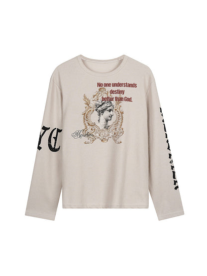Waffle Oversize Long Sleeve T-Shirt WN24196