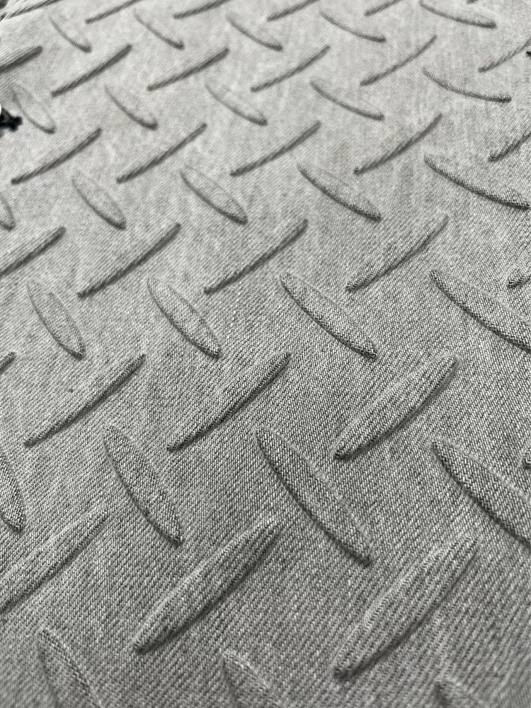 Steel Plate 3D Print Double Knee Detachable Deconstructed Denim Jeans WN18097