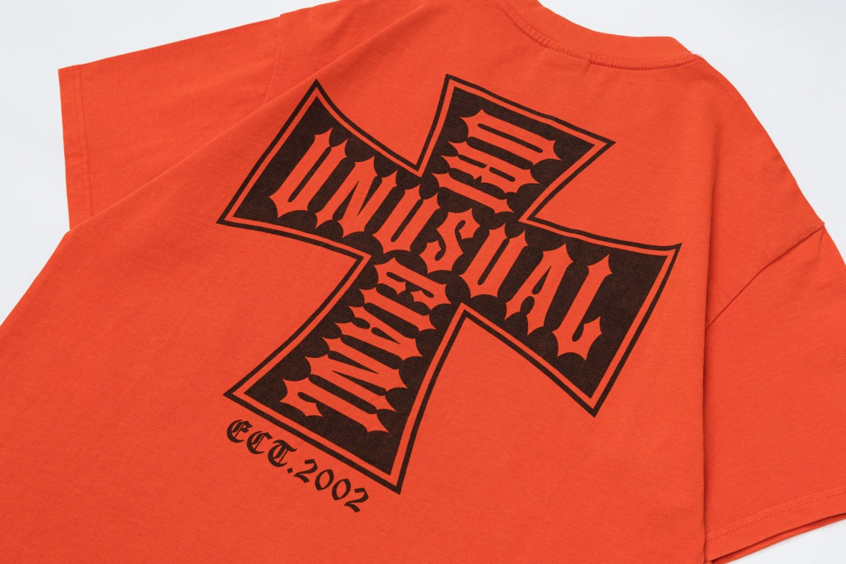 Cross Print Short Sleeve T-Shirt WN25869