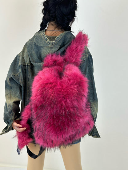 Plush Tassel Backpack WN20548-K2