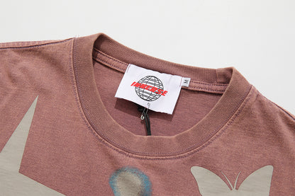 Graphic Design Washed Short Sleeve T-Shirt WN16808