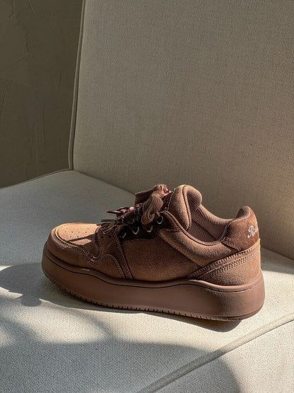 Beaded Lace Platform Sneakers WN24514