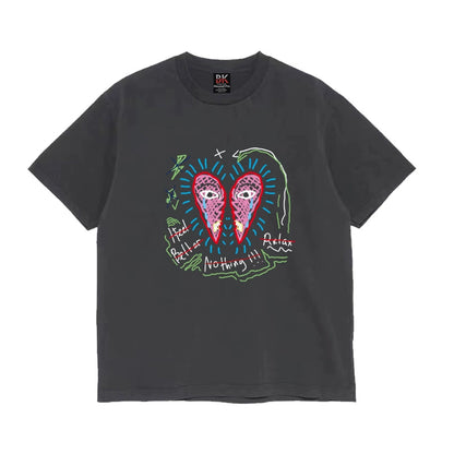 Graphic Design Oversize Short Sleeve T-Shirt WN16609