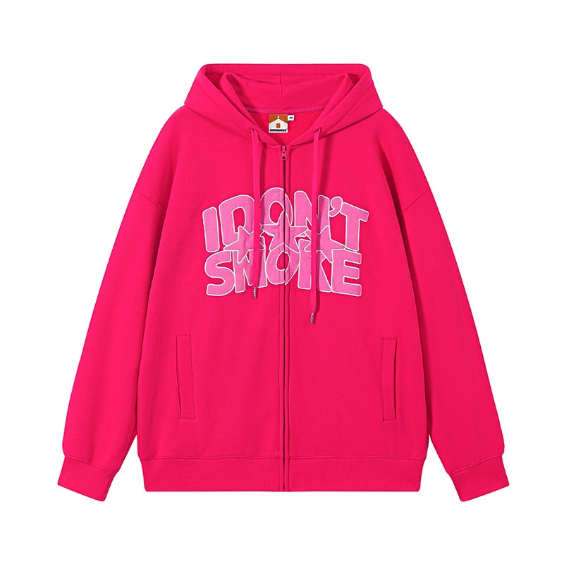 Star Logo Patchwork Zipper Hoodie WN10118