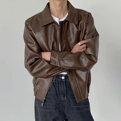 Oversize PU Leather Jacket WN9613-K