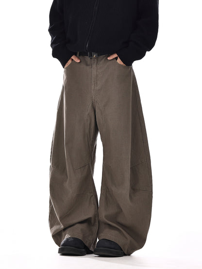 Deconstructed Design Wide-Leg Denim Jeans WN15125