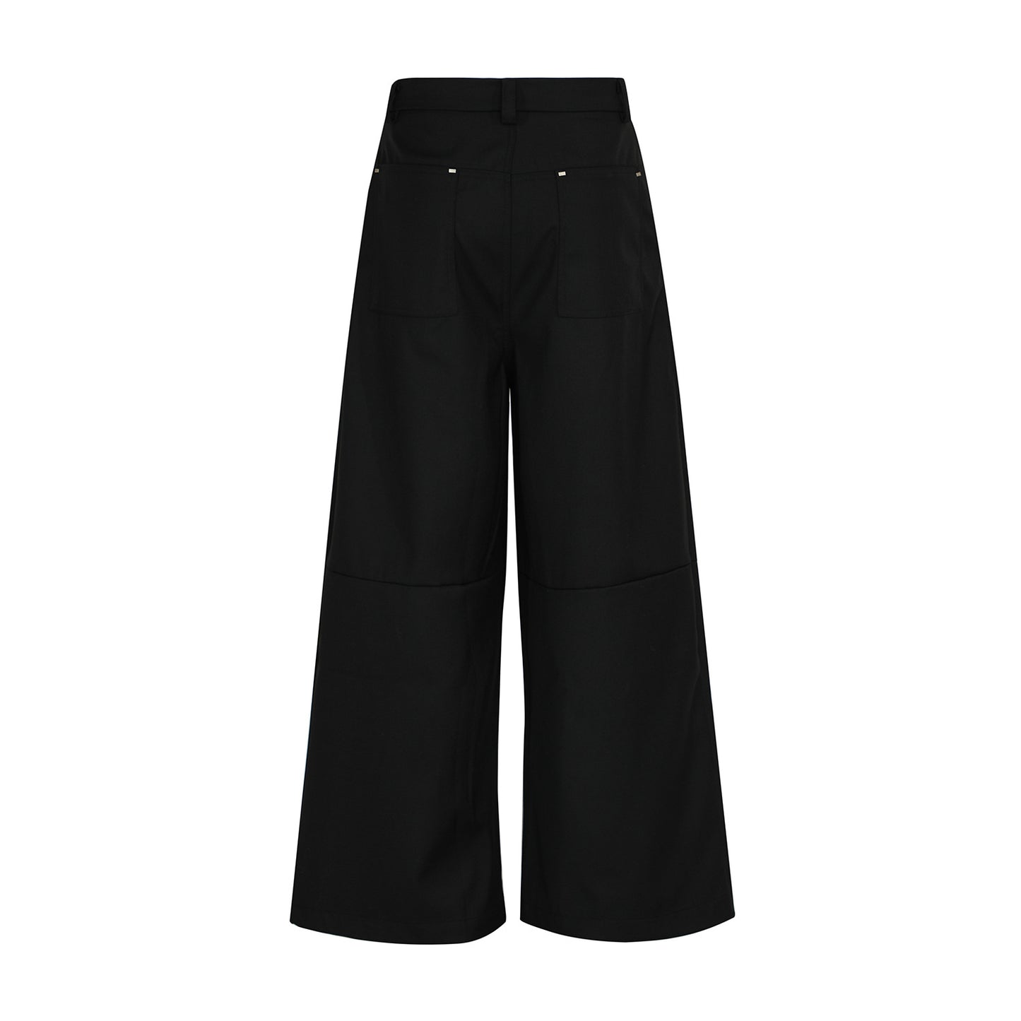 Metal Buckle Pleats Wide Leg Pants WN25953