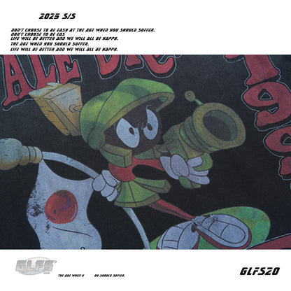 Graffiti Cartoon Letter Print Short Sleeve T-Shirt WN26452