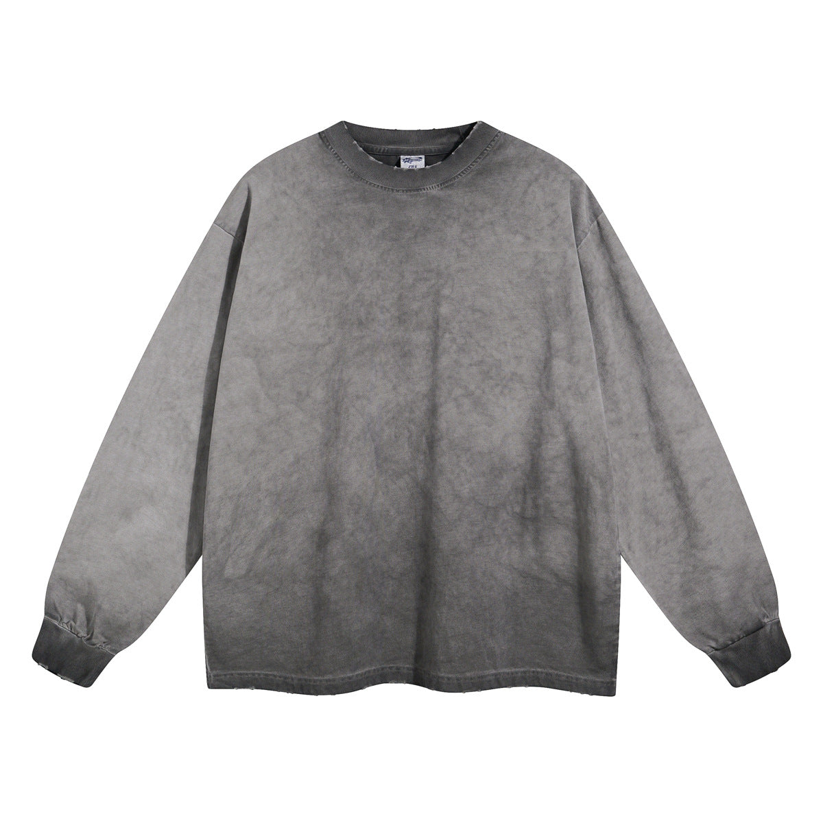 Oversize Washed Pure Cotton Long Sleeve T-Shirt WN10008