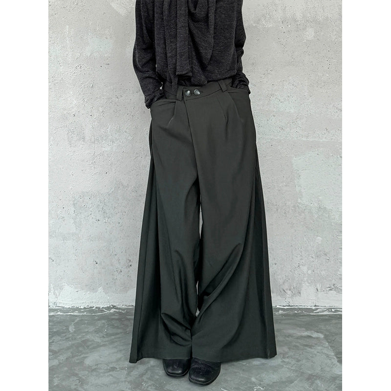 Minimalist Draping Wide Leg Trousers WN19961