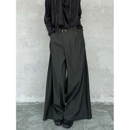 Minimalist Draping Wide Leg Trousers WN19961