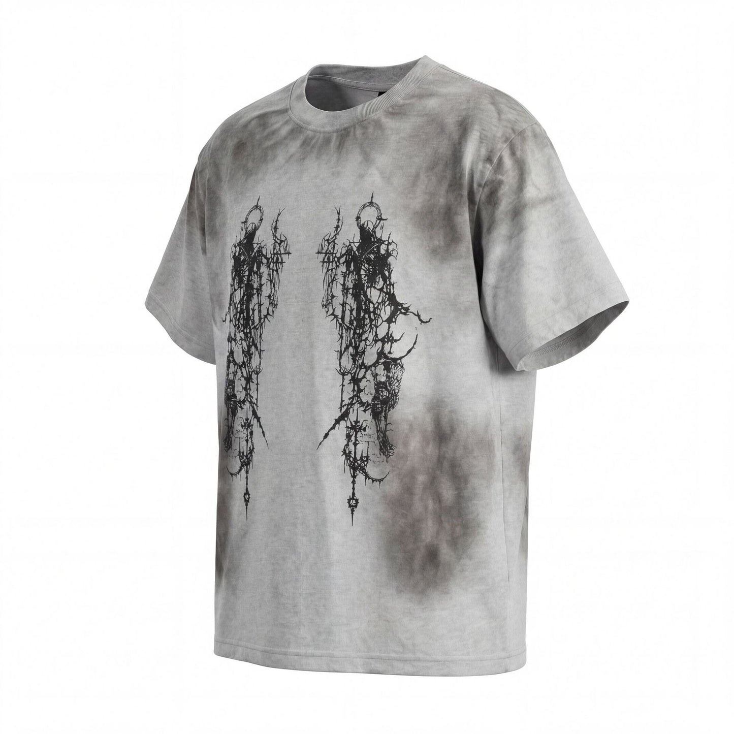 Washed Graphic Art Print Short Sleeve T-Shirt WN25500
