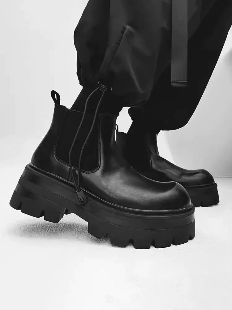Chunky Sole Leather Chelsea Boots WN20787
