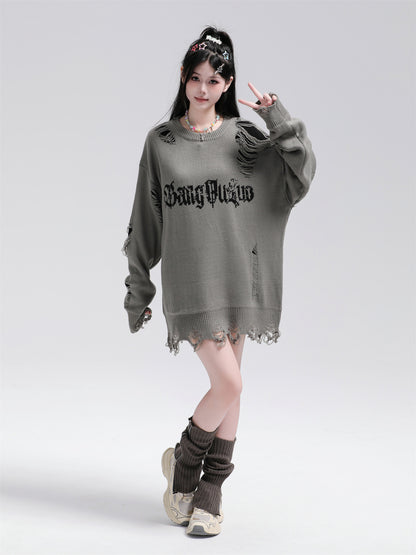 Damage Knit Sweater WN11186