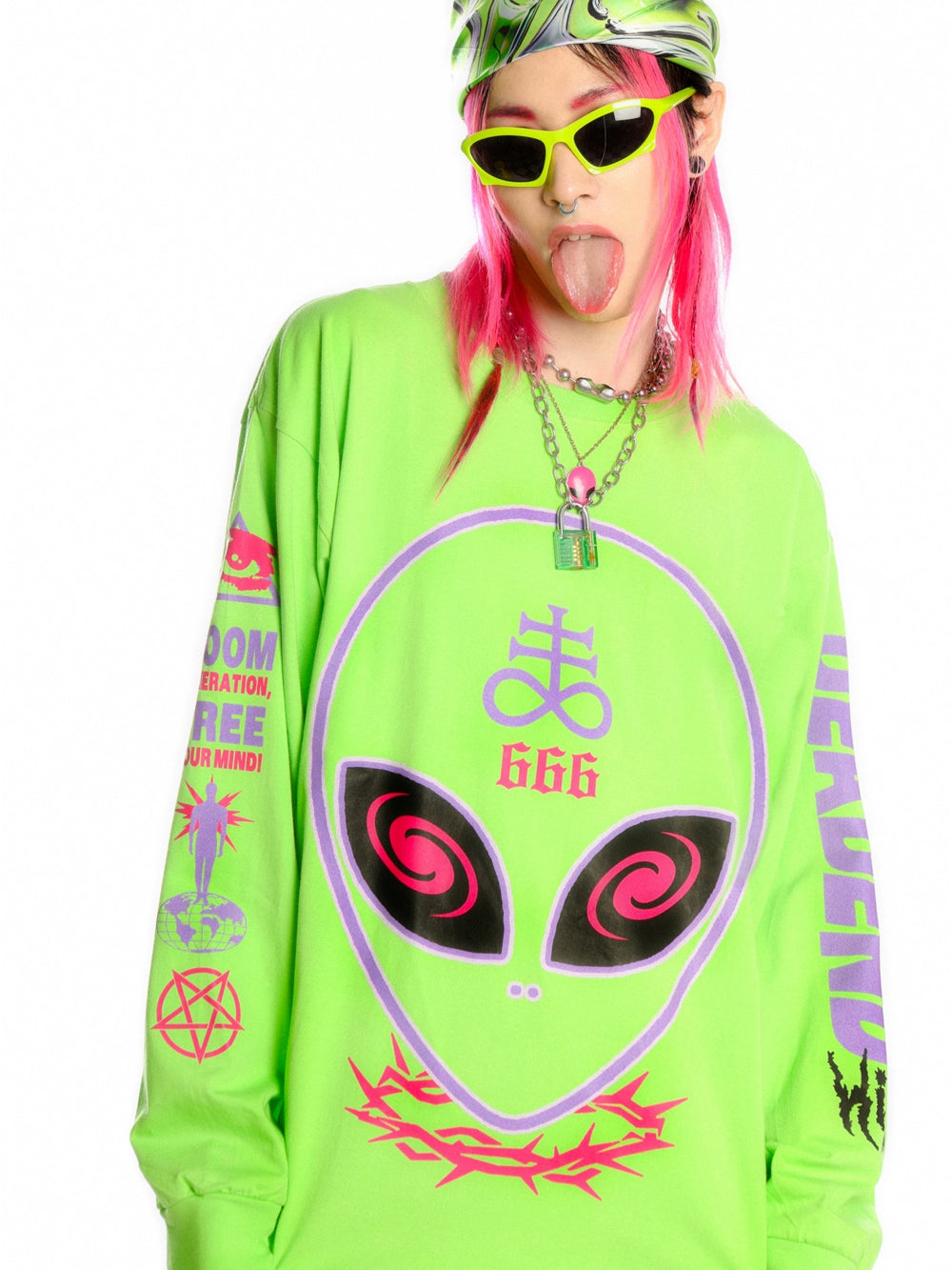 Graphic Letter Print Long Sleeve T-Shirt WN22282