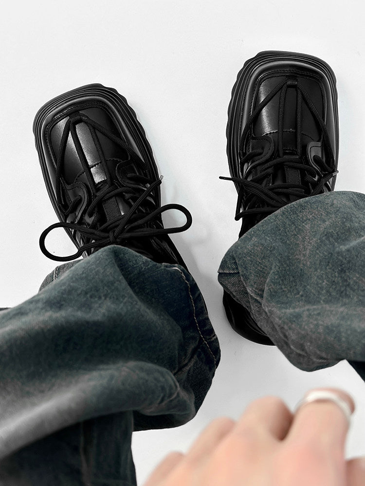 Panel Design Chunky Sole Sneakers WN24566