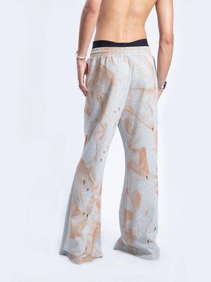 Mud Dyed Zipper Flare Sweatpants WN7293