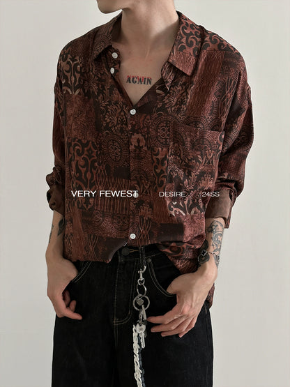 Graffiti Design Long Sleeve Shirt WN8937