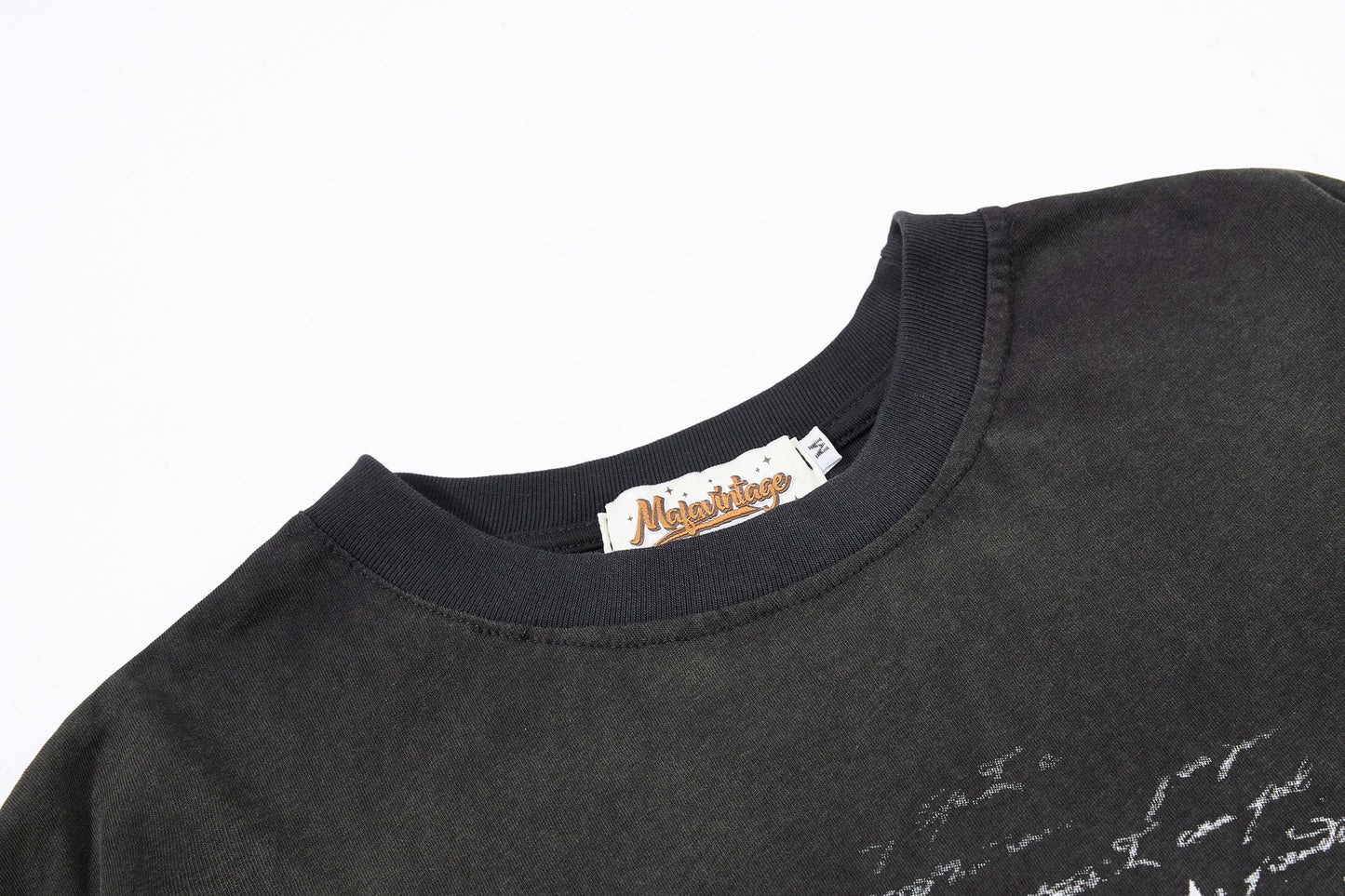 Washed Graphic Letter Print Short Sleeve T-Shirt WN25452
