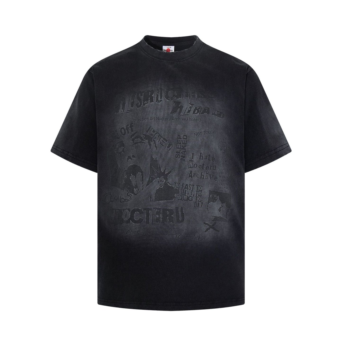 Washed Damage Print Short Sleeve T-Shirt WN26064