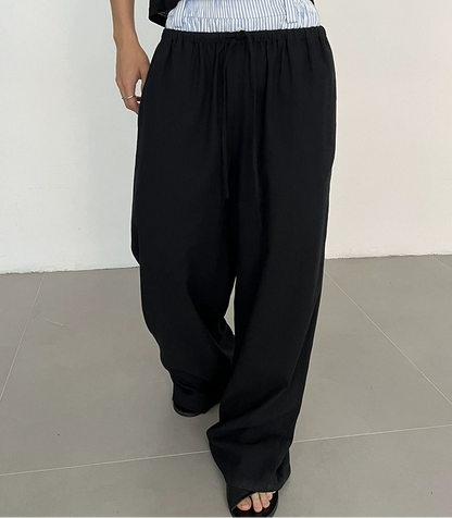 Drawstring Plain Sweat Pants WN21584