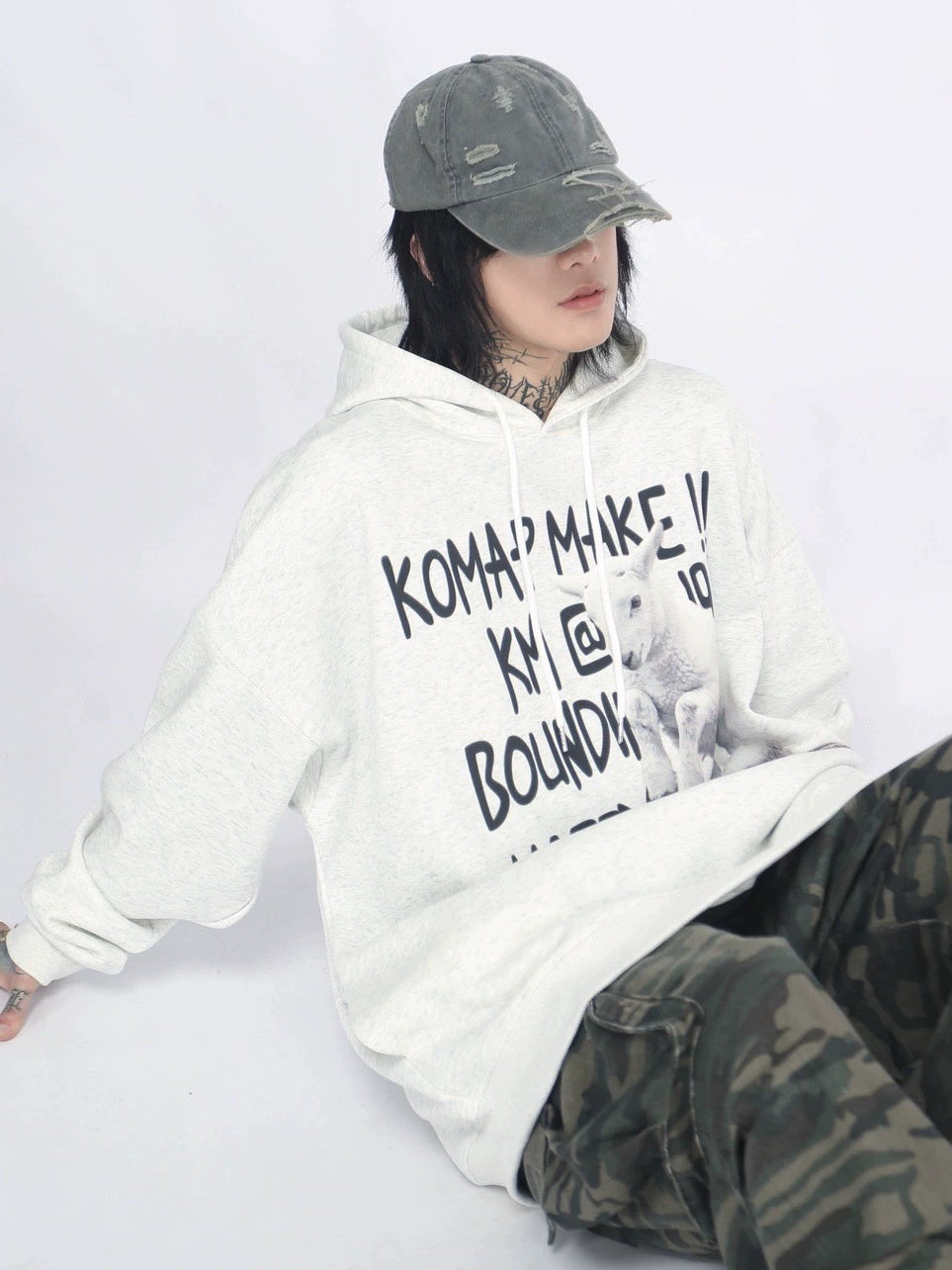 Fun Letter Print Oversize Hoodie WN8389