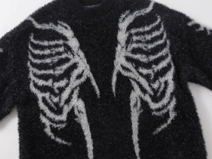 Skeleton Jacquard Knit Sweater WN11545