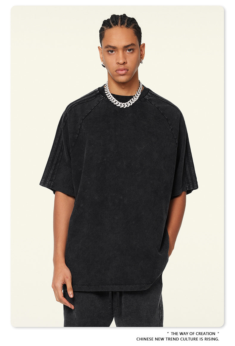 Oversize Washed Short-sleeve T-shirt WN6458