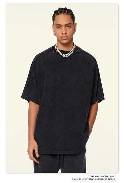Oversize Washed Short-sleeve T-shirt WN6458