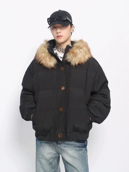 Fake Fur Hooded Oversize Puffer Jacket WN10909