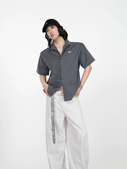 Metal Detail Short Sleeve Shirt WN17391
